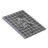 Voetbal Typography Notitieblok Notitieboek (Rechterzijde)