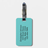 Voetbal uit Gepersonaliseerde Busting Bagagelabel (Achterkant verticaal)