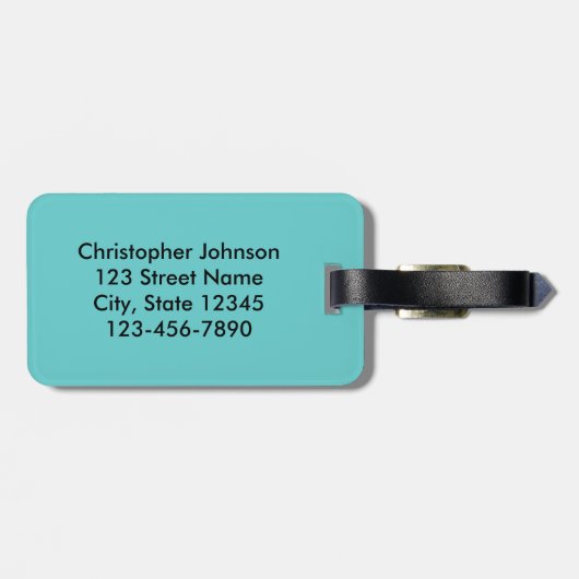 Voetbal uit Gepersonaliseerde Busting Bagagelabel (Achterkant horizontaal)