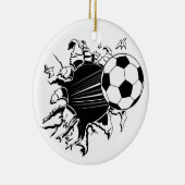 Voetbal uit keramisch ornament (Rechts)