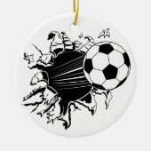 Voetbal uit keramisch ornament (Voorkant)