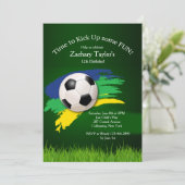 Voetbal Uitnodiging (Staand voorkant)