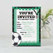 Voetbal Uitnodiging (Staand voorkant)