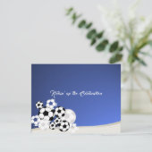 Voetbal Uitnodiging Bar Mitswa Receptie Kaart (Staand voorkant)