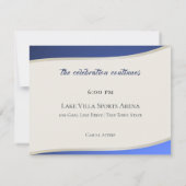 Voetbal Uitnodiging Bar Mitswa Receptie Kaart (Achterkant)