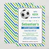 Voetbal uitnodiging / Voetbal Verjaardag Uitnodigi (Voorkant / Achterkant)