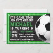 Voetbal uitnodiging, Voetbal Verjaardag uitnodigin Kaart (Voorkant)