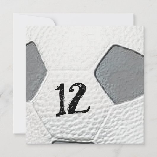 Voetbal uitnodigingen voor 12e verjaardag (Voorkant)