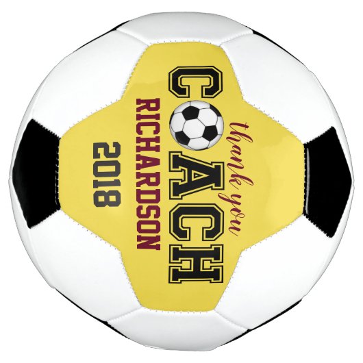 Voetbal uniek aangepast dank je cadeau voor coach (Gedraaid)