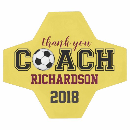 Voetbal uniek aangepast dank je cadeau voor coach (Enkel)