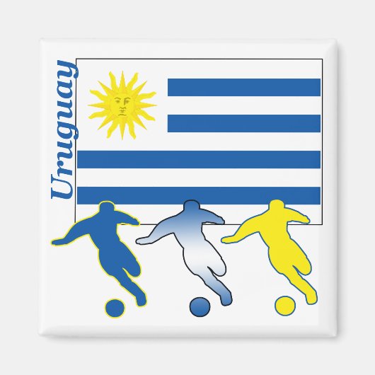 Voetbal Uruguay Magneet (Voorkant)