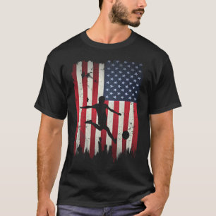 Voetbal Usa Amerikaanse Vlag 4 Juli Patriottisch S T-shirt