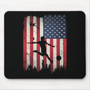 Voetbal USA Amerikaanse vlag 4 juli Patriottische Muismat