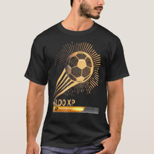 Voetbal Vaardigheid Plus 100 XP Sporter Gamer T-shirt