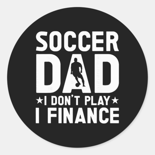 Voetbal vader _3 ronde sticker (Voorkant)
