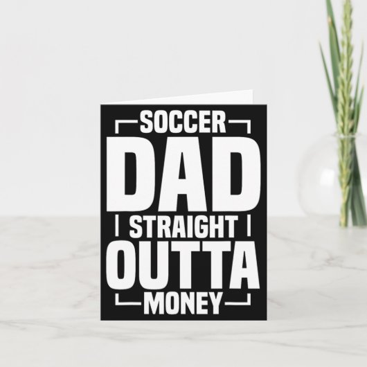 Voetbal Vader 4 T Shirt Kaart (Voorkant)
