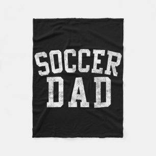Voetbal Vader Clic Vet Gedrukte Lettertype Vaderda Fleece Deken