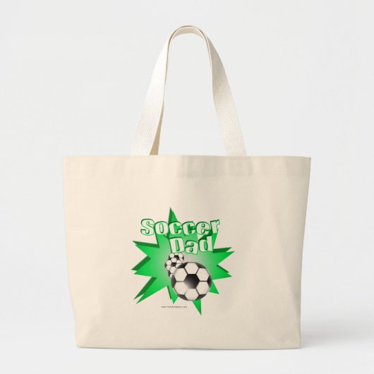 Voetbal Vader Grote Tote Bag (Voorkant)