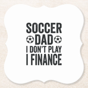Voetbal vader ik speel niet ik financier vintage T Kartonnen Onderzetters