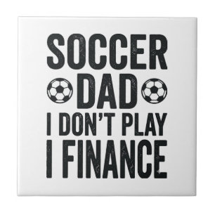 Voetbal vader ik speel niet ik financier vintage T Tegeltje