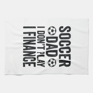 Voetbal vader ik speel niet ik financier vintage T Theedoek