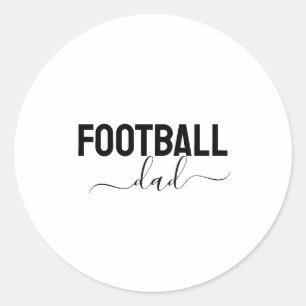 Voetbal vader modern script ronde sticker