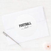 Voetbal vader modern script ronde sticker (Envelop)