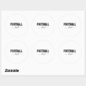 Voetbal vader modern script ronde sticker (Vel)