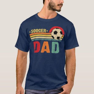 Voetbal vader retro  vaderdag Voetbal overvallen T-shirt