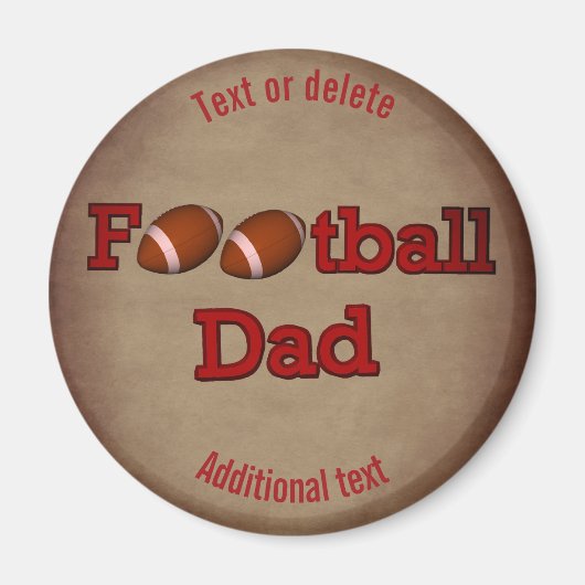 Voetbal Vader Schattig Gepersonaliseerd Magneet (Voorkant)