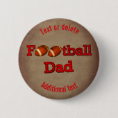 Voetbal Vader Schattig Gepersonaliseerd Ronde Button 5,7 Cm (Voorkant)