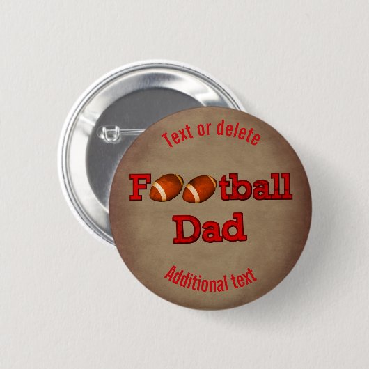 Voetbal Vader Schattig Gepersonaliseerd Ronde Button 5,7 Cm (Voorkant /achterkant)