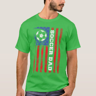 Voetbal vader USA vlag All American vaders meisje T-shirt