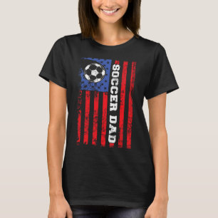 Voetbal Vader Usa Vlag Alle Amerikaanse Vaders T-shirt