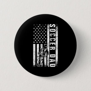 Voetbal vader Usa Vlag Voetbal Team Fan Papa Vader Ronde Button 5,7 Cm