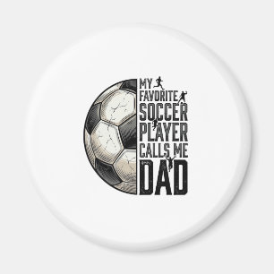 Voetbal Vader Vintage Gravure Citaat Vector Design Magneet