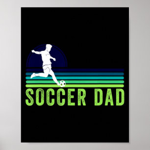 Voetbal Vader Vintage Voetbal 4 T Shirt  Poster