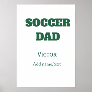 VOETBAL VADER VOETBAL VADERSDAG CADOS GROEN EENVOU POSTER