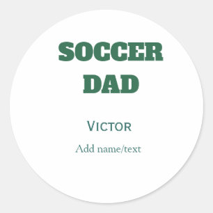 VOETBAL VADER VOETBAL VADERSDAG CADOS GROEN EENVOU RONDE STICKER