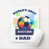 Voetbal vaderdag sport muismat (Met muis)