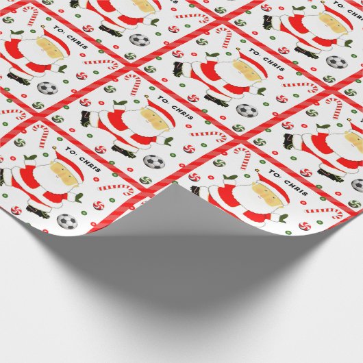 Voetbal Vakantie Cadeaupapier (Hoek)