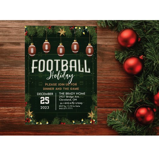 Voetbal Vakantie Feestdiner Uitnodiging