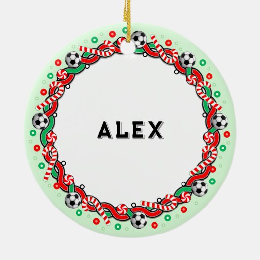 Voetbal Vakantie Gift Keramisch Ornament (Achterkant)