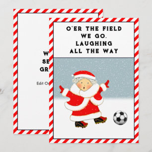Voetbal Vakantie Kerstkaarten Feestdagenkaart