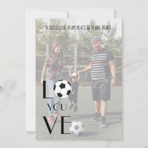 Voetbal Valentijn Foto Modern Fun Feestdagenkaart