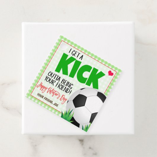 Voetbal Valentijn Gift Label (In situ)