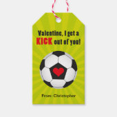 Voetbal Valentijn Gift Label voor kinderen Cadeaulabel (Voorkant)