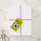 Voetbal Valentijn Gift Label voor kinderen Cadeaulabel (Met Touw)