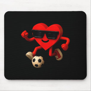 Voetbal Valentijnsdag Schattig Grappig Hart Jongen Muismat