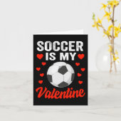 Voetbal Valentijnsdag Voetbal is mijn Valentijn Kaart (Gele Bloem)